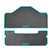 Xtreme Floor Mats for Evolution D5 2 plus 2 - 2 Piece Set Black/Sky Blue