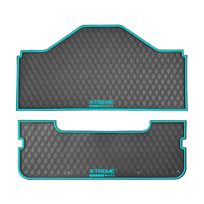 Xtreme Floor Mats for Evolution D5 2 plus 2 - 2 Piece Set Black/Sky Blue