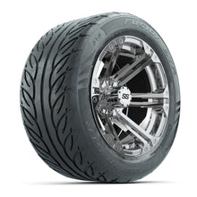 GTW® Specter Chrome 14 in Wheels with 255/45-R14 Fusion GTR Steel Belt Radial Street Tires – Full Set