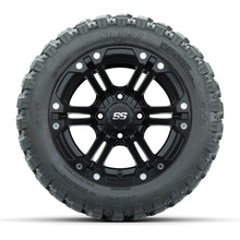 GTW® Specter Matte Black 12 in Wheels with 22X11-R12 Nomad Steel Belt Radial All-Terrain Tires – Full Set