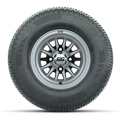 10" GTW Medusa Black and Machined Wheels with 20" Fusion Street Tires- Set of 4