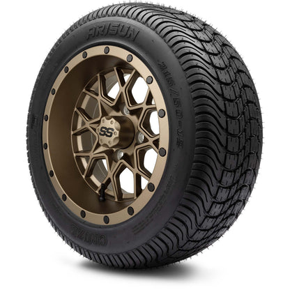 MODZ® 12" Vortex Matte Bronze Wheels & Street Tires Combo