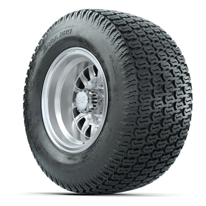 GTW Medusa Silver/Machined 10 in Wheels with 20x10-10 S-Pattern Terra Pro Street Tires – Full Set