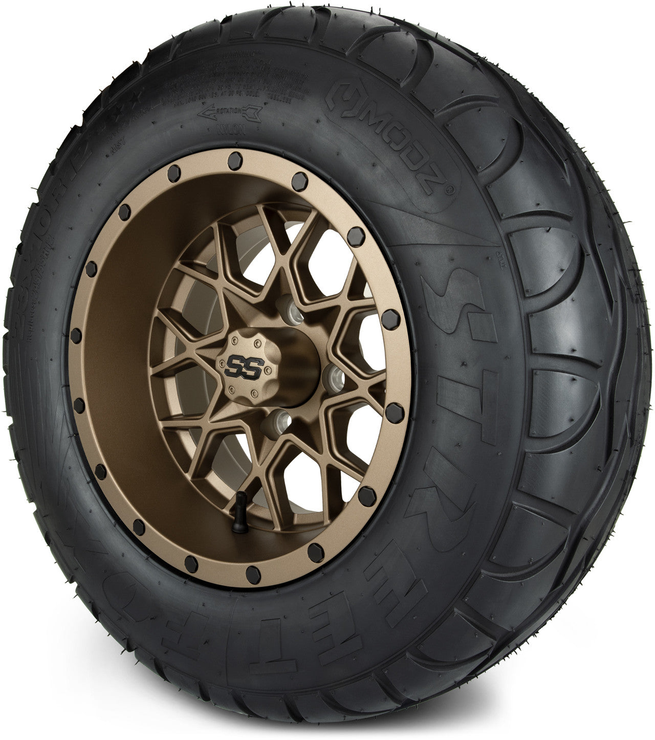 MODZ® 12" Vortex Matte Bronze Wheels & Street Tires Combo