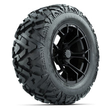 GTW Spyder Matte Black 14 in Wheels with 25x10-14 Barrage Mud Tires – Full Set