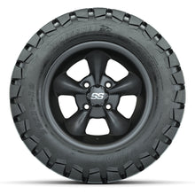 GTW® Godfather Matte Gray 12 in Wheels with 22X10-12 Timberwolf All-Terrain Tires – Full Set