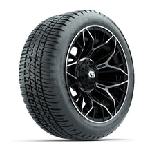 GTW® Stellar Black/Machined 14 in Wheels with 205/30-R14 Fusion Street Tires – Full Set
