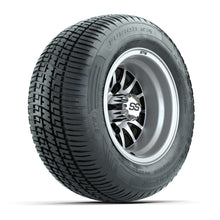 GTW Medusa Black/Machined 10 in Wheels with 205/50-R10 Fusion S/R Radial Steel Belt Street Tires - Full Set