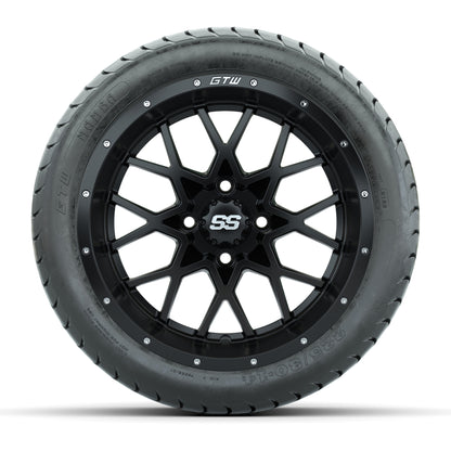 Set of (4) 14 in GTW Vortex Wheels with 225/30-14 Mamba Street Tires