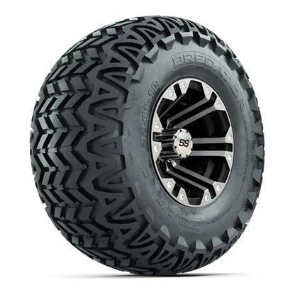 GTW Specter Black and Machined Wheels with 22in Predator A-T Tires - 10 Inch