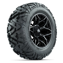GTW Stellar Black/Machined 14 in Wheels with 25x10-14 Barrage Mud Tires – Full Set
