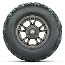 GTW® Vandal Bronze/Machined 12 in Wheels with 25X10-12 Barrage Mud Tires – Full Set
