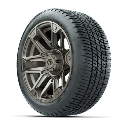 GTW® Graffiti Satin Bronze 14 in Wheels with 205/30-14 Fusion Street Tires – Full Set