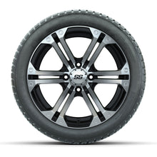 Set of (4) 14" GTW® Machined/Black Specter Wheels On Lo-Pro Tires