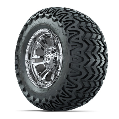 GTW® Shogun Chrome 12 in Wheels with 23X10.5-12 Predator All-Terrain Tires – Full Set