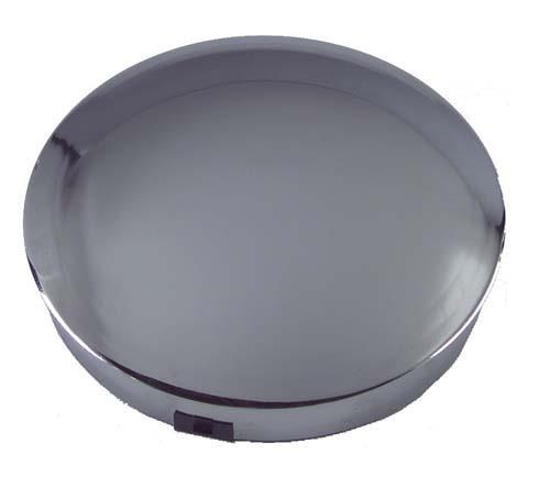 Chrome Moon Hub Cap. Years 6'' Wheel Opening