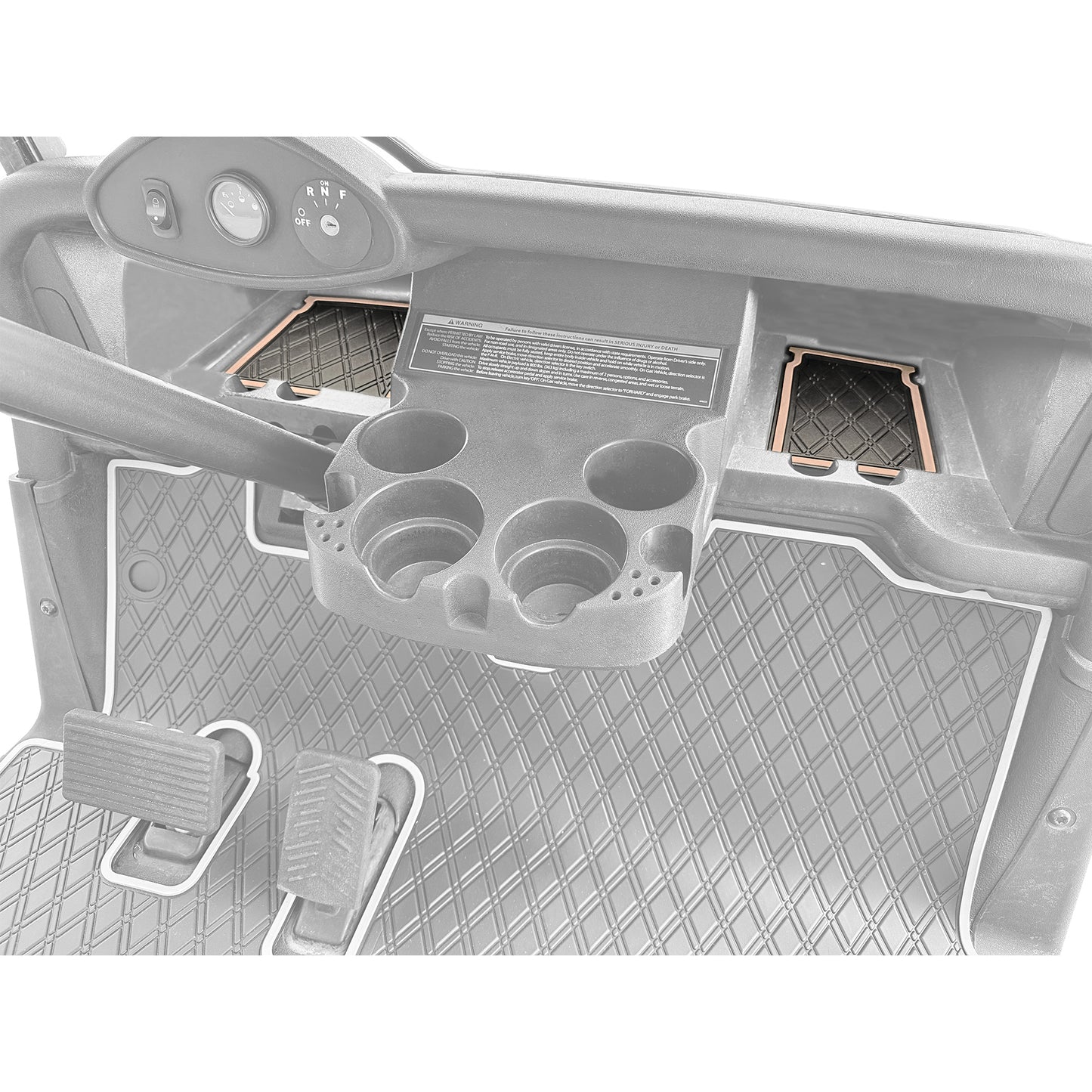 Xtreme Dash Mats for EZGO RXV 2008-2023 - Black/White
