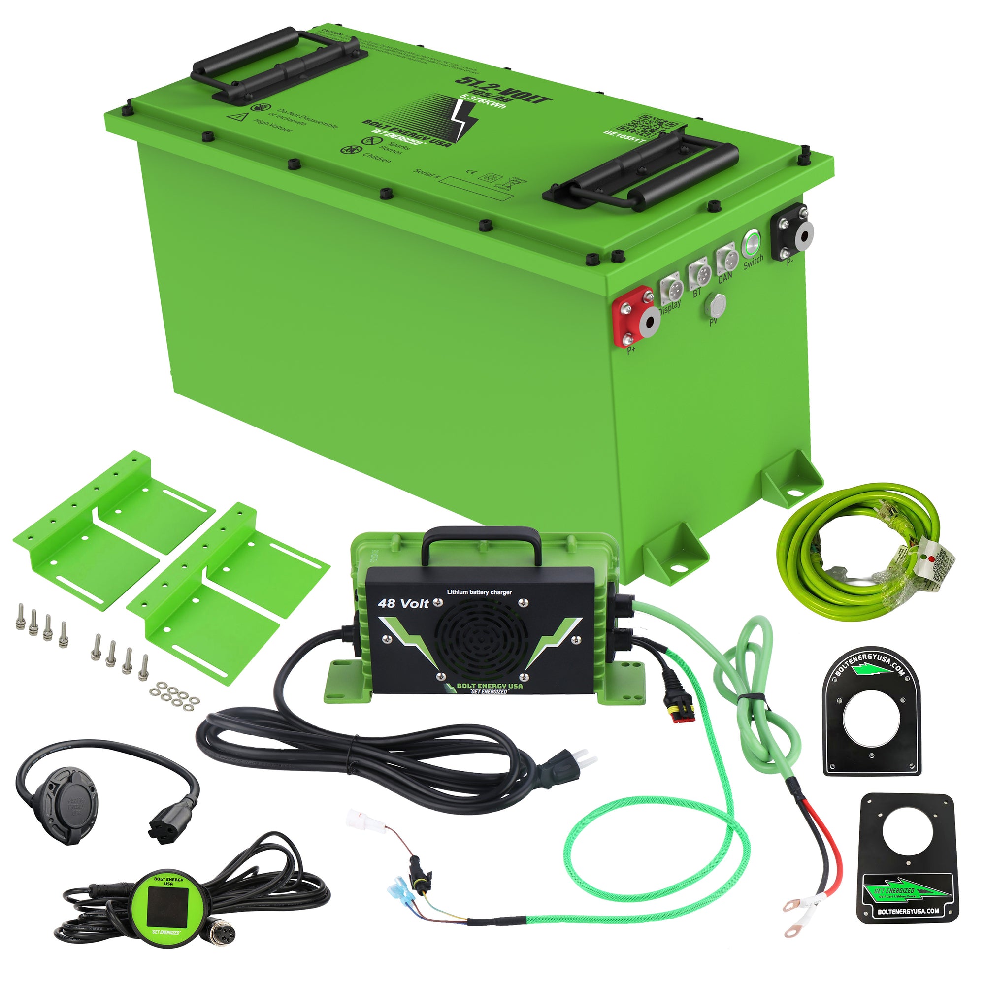Bolt Energy Bad Boy Buggies 48V, 51V 105AH Thin Standard Battery Kit