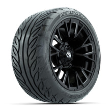 GTW® Vandal Matte Black/Machined 14 in Wheels with 225/40-R14 Fusion GTR Steel Belt Radial Street Tires – Full Set