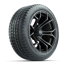 GTW® Spyder Matte Gray/Machined 14 in Wheels with 205/30-R14 Fusion Street Tires – Full Set