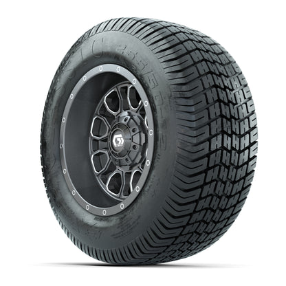 GTW® Volt Gunmetal 12 in Wheels with 255/50-12 Excel Classic Street Tires – Full Set