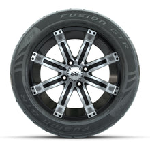 GTW® Tempest Black/Machined 14 in Wheels with 255/45-R14 Fusion GTR Steel Belt Radial Street Tires – Full Set