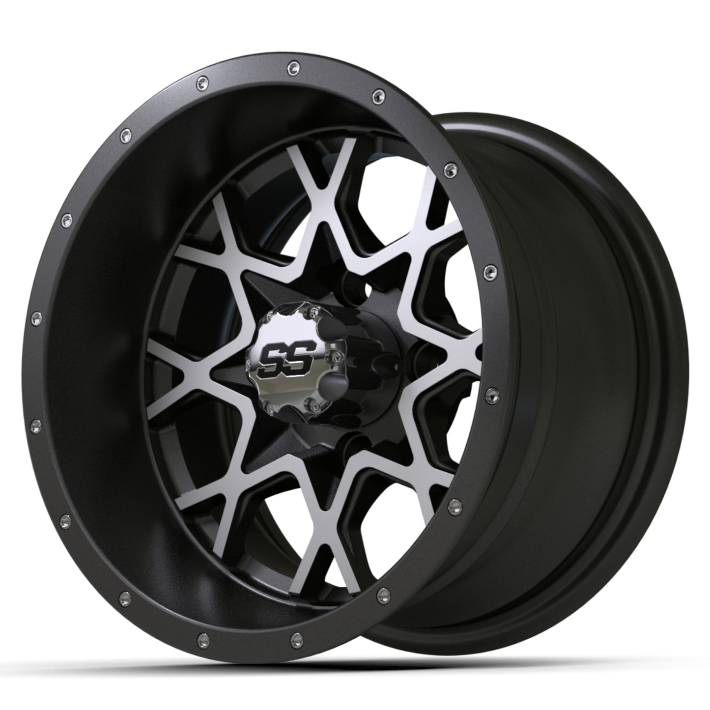 12″ GTW® Vortex Matte Gray & Machined Wheel