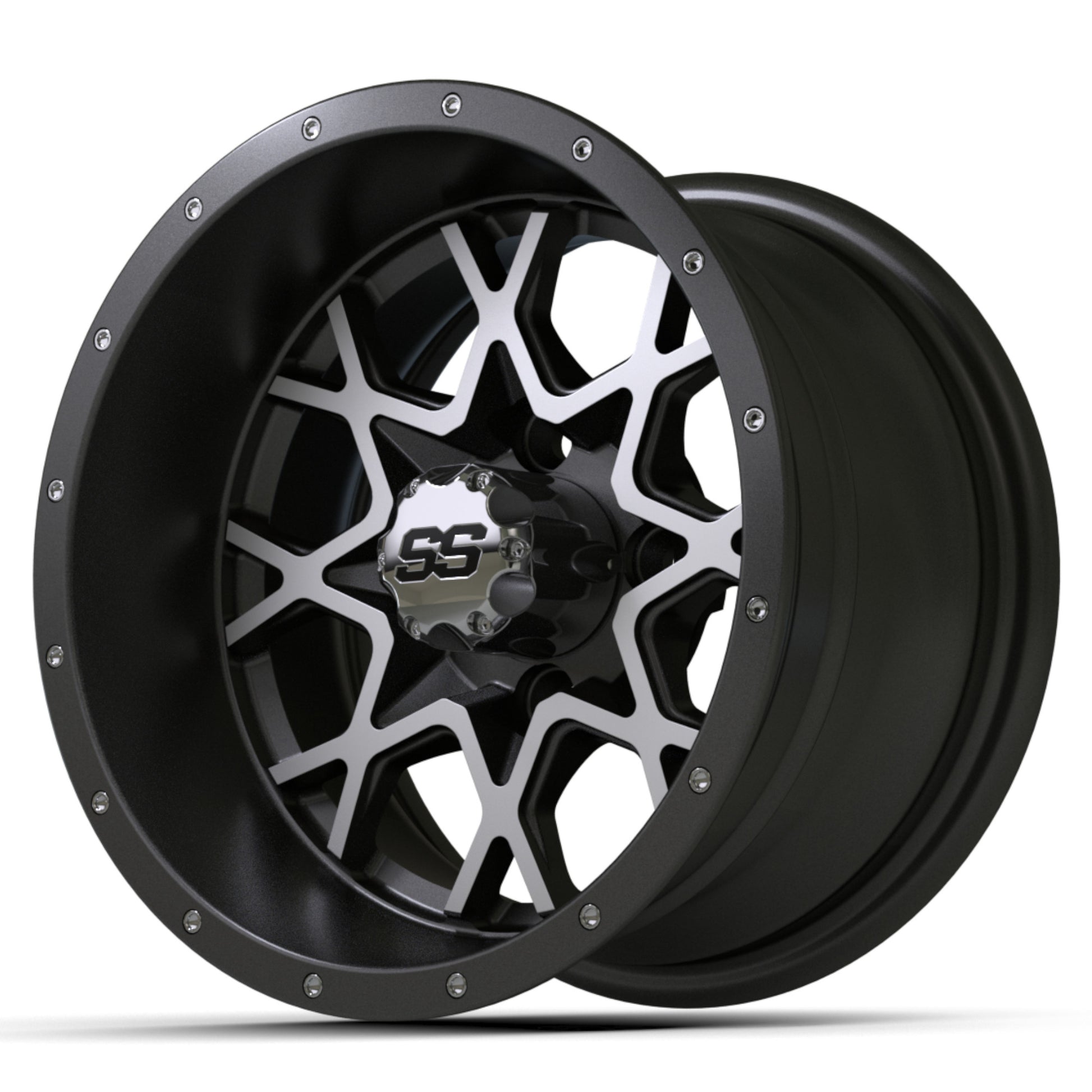 12″ GTW® Vortex Matte Gray & Machined Wheel