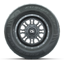 GTW® Volt Gunmetal 12 in Wheels with 255/55-R12 Fusion GTR Steel Belt Radial Street Tires – Full Set
