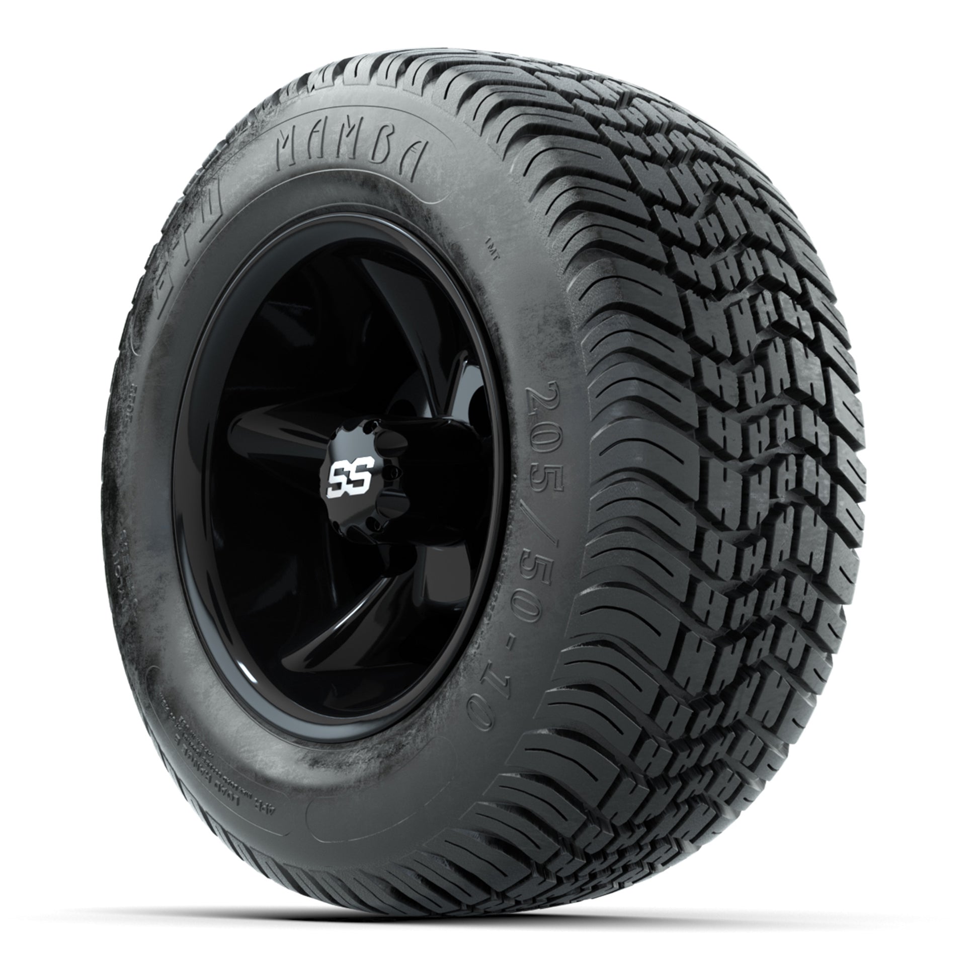 GTW Godfather Black 10 in Wheels with 205/50-10 Mamba Street Tires – Full Set