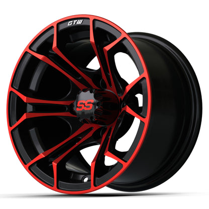 12'' GTW® Spyder Black with Red Accents Wheel