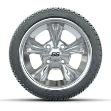 GTW® Godfather Chrome 12 in Wheels with 205/30-12 Fusion Street Tires – Full Set
