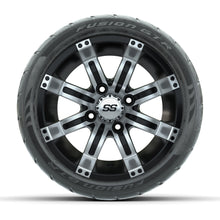 12” GTW Tempest Black/Machined Wheels with Fusion GTR Street Tires – Set of 4