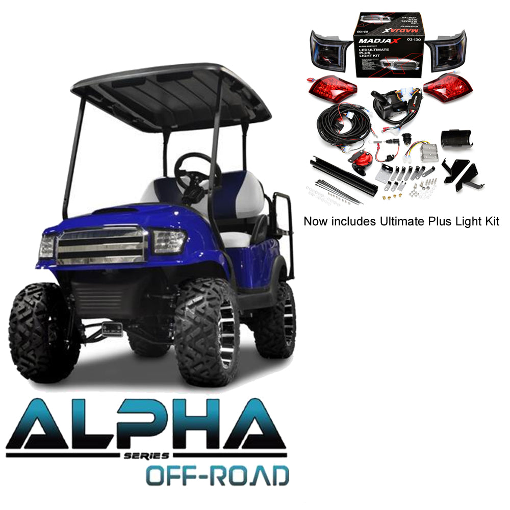 ALPHA Club Car Precedent Off-Road Body Kit in Blue with Ultimate Plus Light Kit