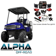 ALPHA Club Car Precedent Off-Road Body Kit in Blue with Ultimate Plus Light Kit