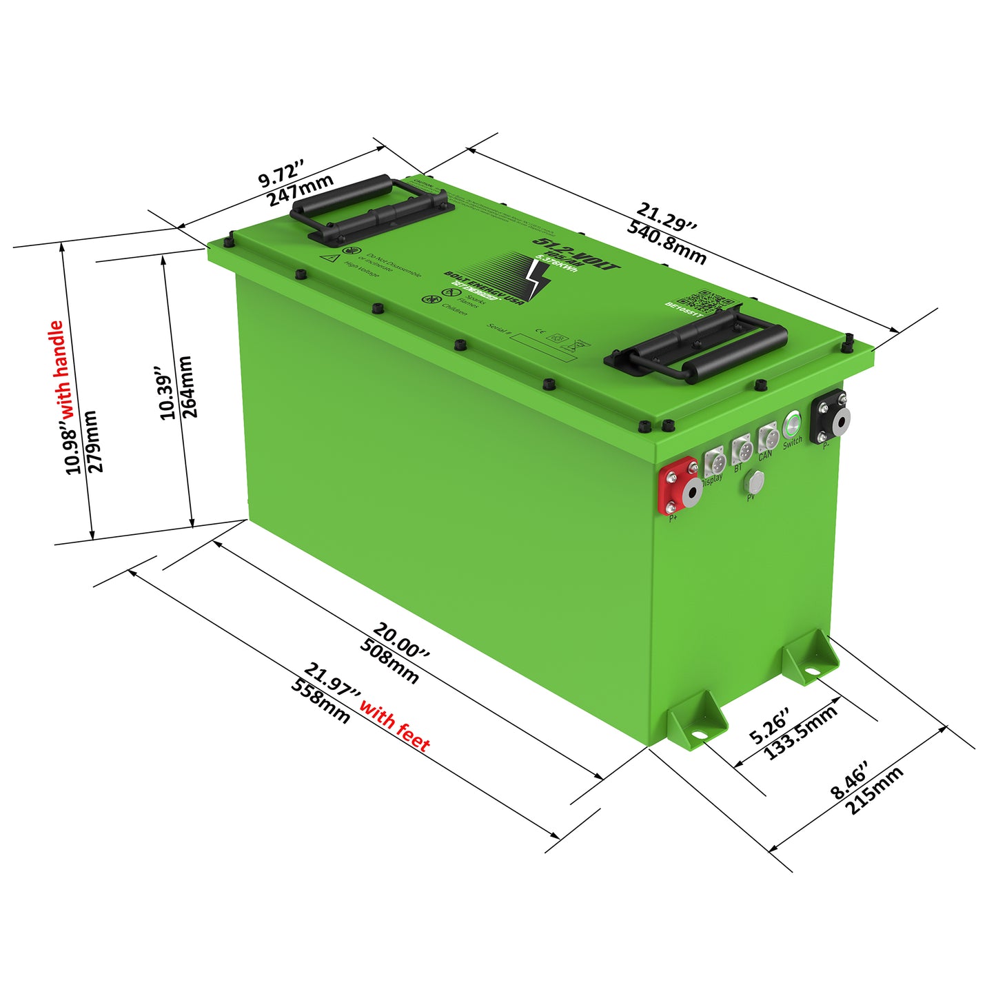 Bolt Energy Star J-Model 51V 105AH Thin Professional Battery Kit