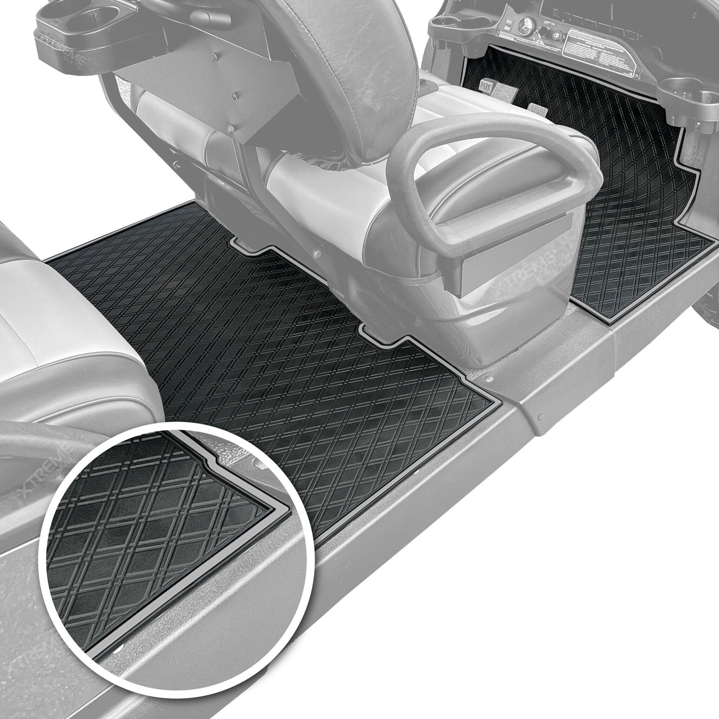 Xtreme Floor Mats for Club Car Onward - Black/Gray Set