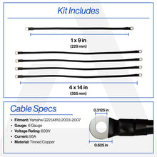 Yamaha G22 48V 6-Gauge Battery Cable Set (Years 2003-2007)