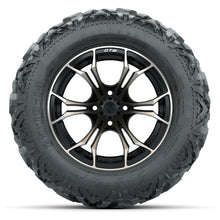 GTW Spyder Matte Black/Bronze 14 in Wheels with 25x10-14 Barrage Mud Tires – Full Set