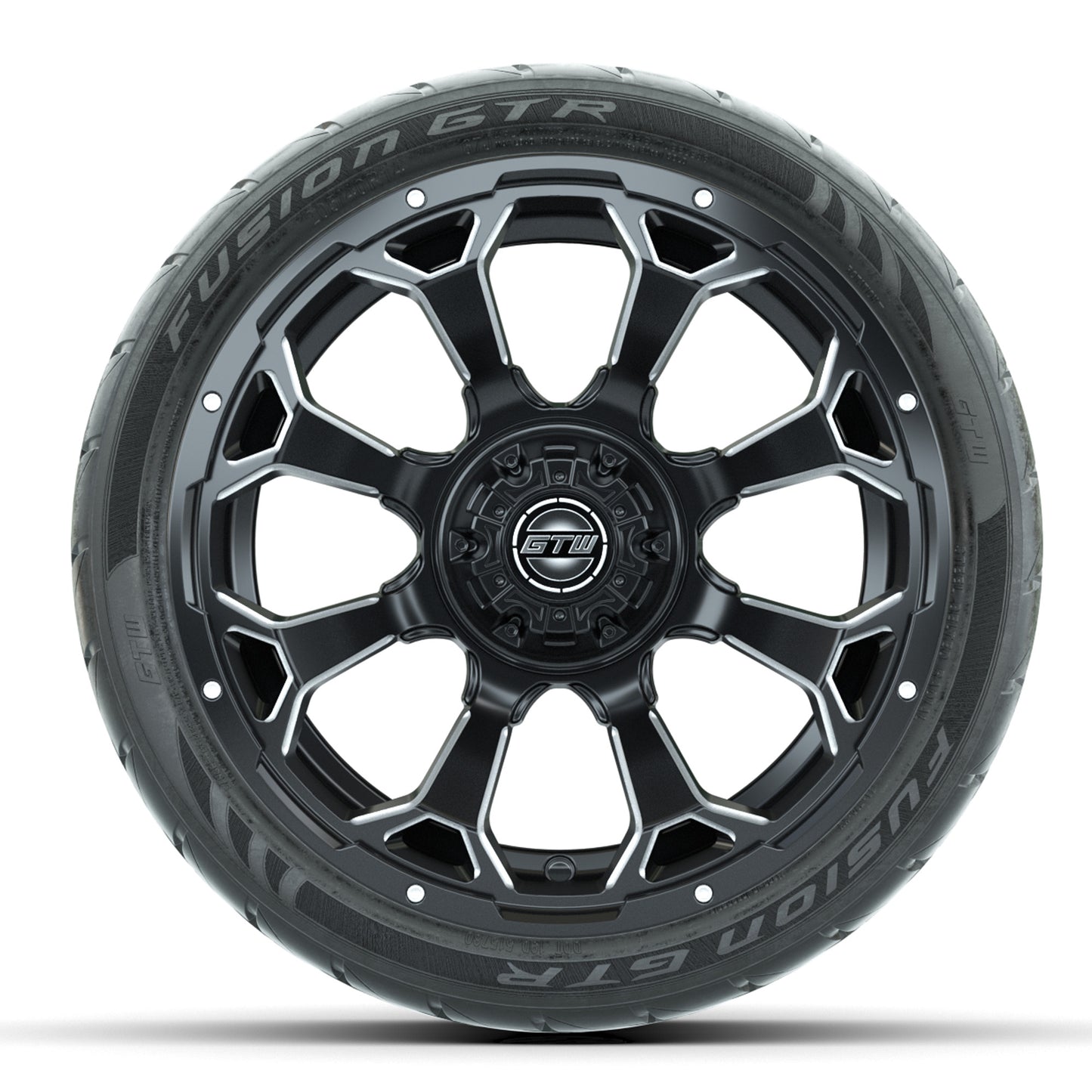 Set of (4) 14 in GTW Raven Wheels with 225/30-14 Mamba Street Tires