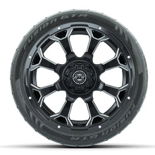 Set of (4) 14 in GTW Raven Wheels with 225/30-14 Mamba Street Tires