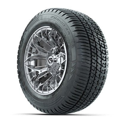 Set of (4) 12 in GTW® Stellar Chrome Wheels with 215/50-R12 Fusion S/R Street Tires
