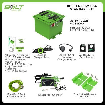 Bolt Energy Yamaha G1-G16, 38V 105AH Standard Battery Kit
