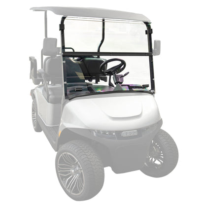 RedDot EZGO RXV with Modular Top Clear Folding Polycarbonate DOT Windshield with Rubber Trim (Years 2024-Up)