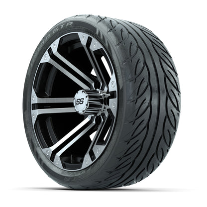 14” GTW Specter Machined/Black Wheels with Fusion GTR Street Tires – Set of 4