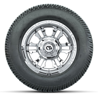 GTW® Shogun Chrome 12 in Wheels with 255/50-12 Excel Classic Street Tires – Full Set
