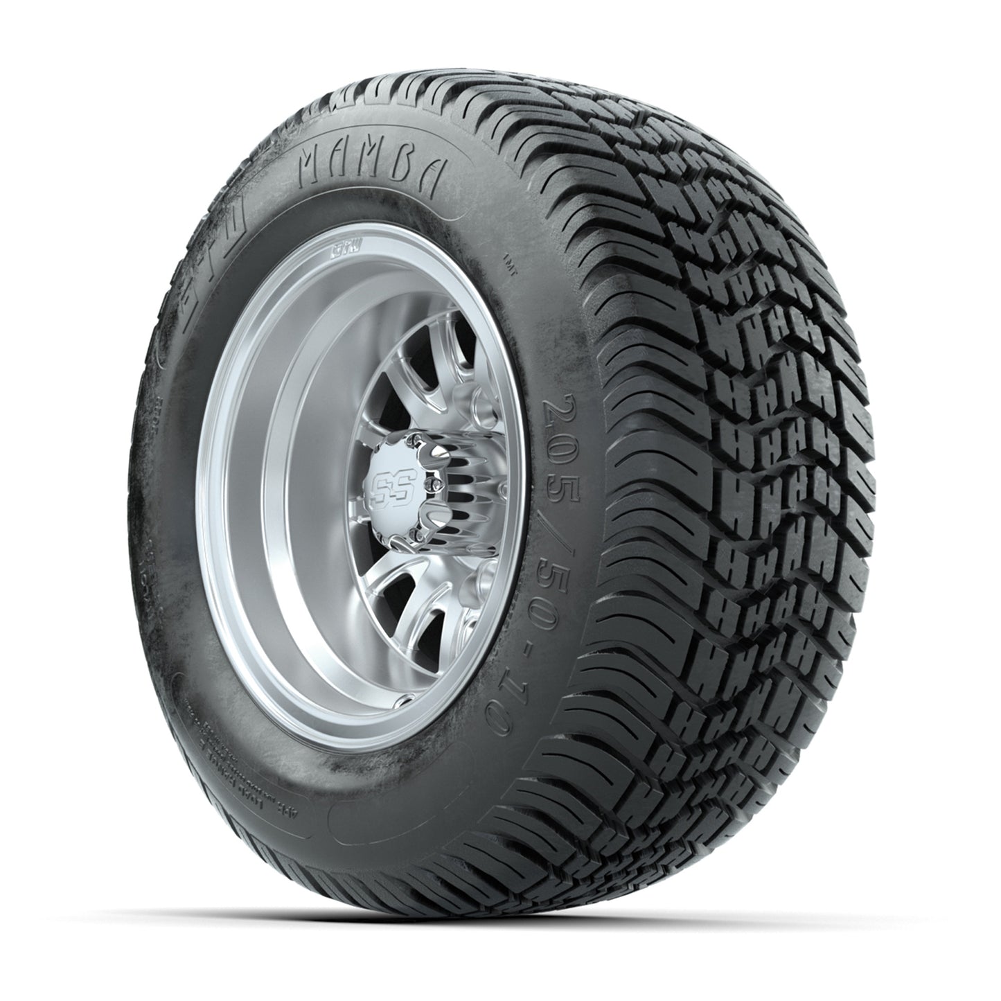 Set of (4) 10 in GTW Medusa Wheels with 205/50-10 GTW Mamba Street Tires