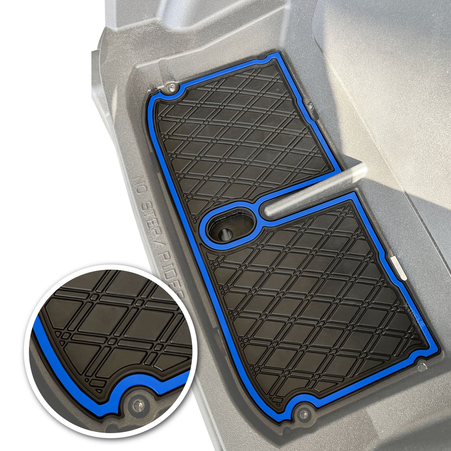 Xtreme Bag Well Mats for EZGO RXV Bag Well Mats - Black/Blue