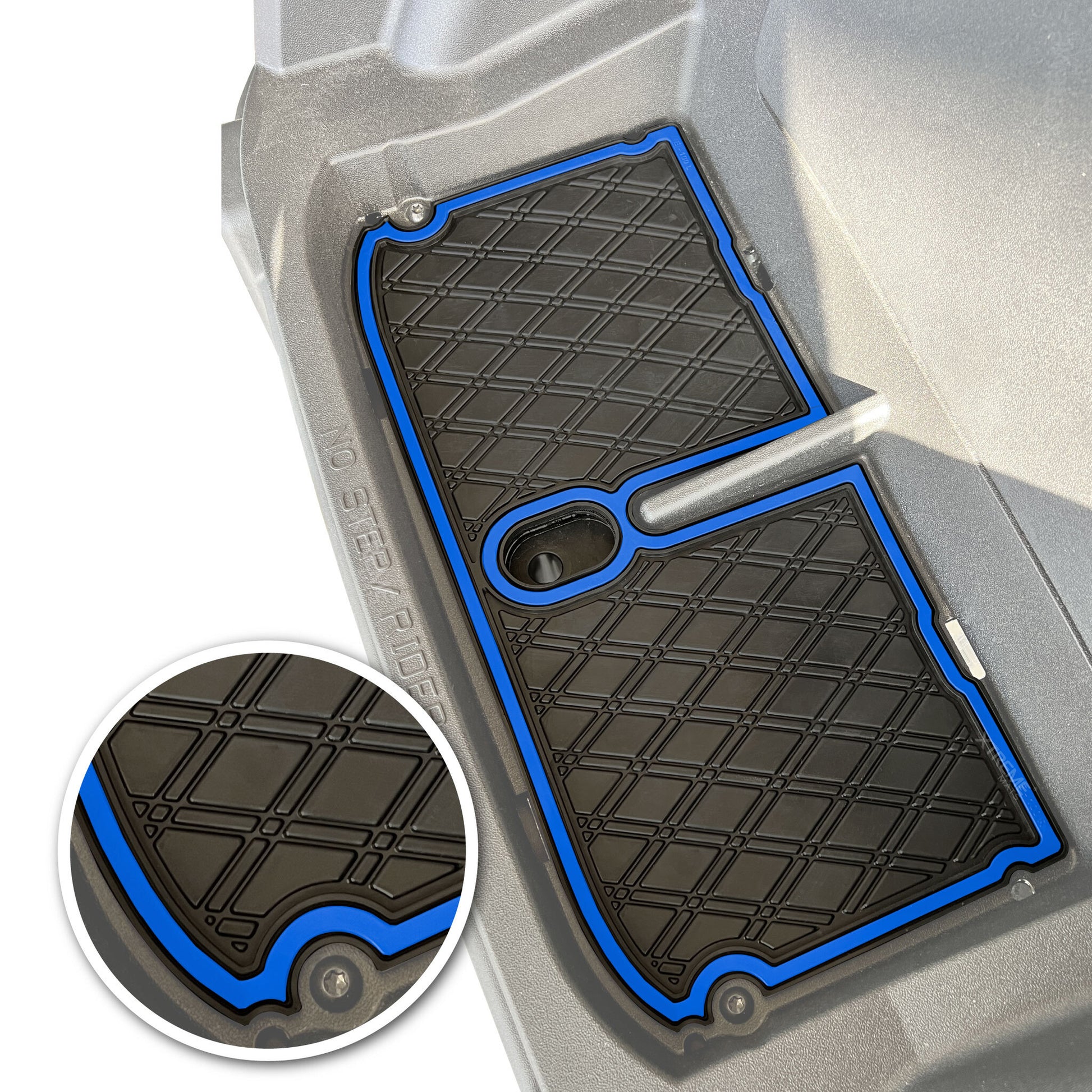 Xtreme Bag Well Mats for EZGO RXV Bag Well Mats - Black/Blue