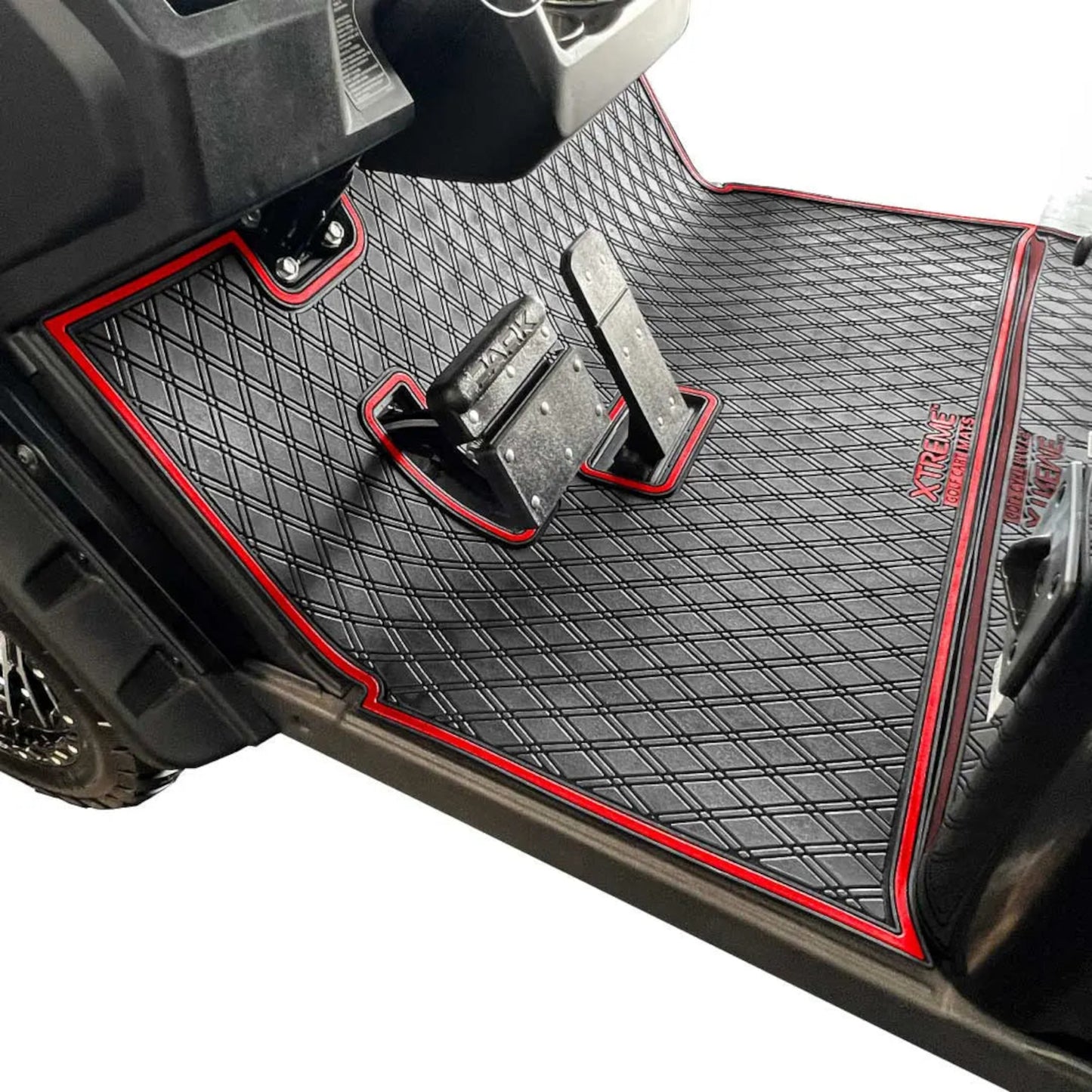 Xtreme Floor Mats for EZGO S4 2022-Up - Black/Red
